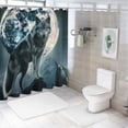 thumbnail image 7 of Pratyus Wolf Moon Mountain Modern Waterproof Shower Curtain for Country Cottage & Farmhouse Bathroom Decor with Hooks 36x72, 7 of 7