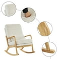 thumbnail image 5 of Hassch High Back Rocking Chair, Off-White Teddy Fleece Upholstered Rocker Chair, 5 of 10