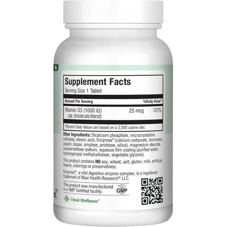 Maxi Health Kosher Vitamins Maxi D3 1000 - 1000 IU - 90 Tablets