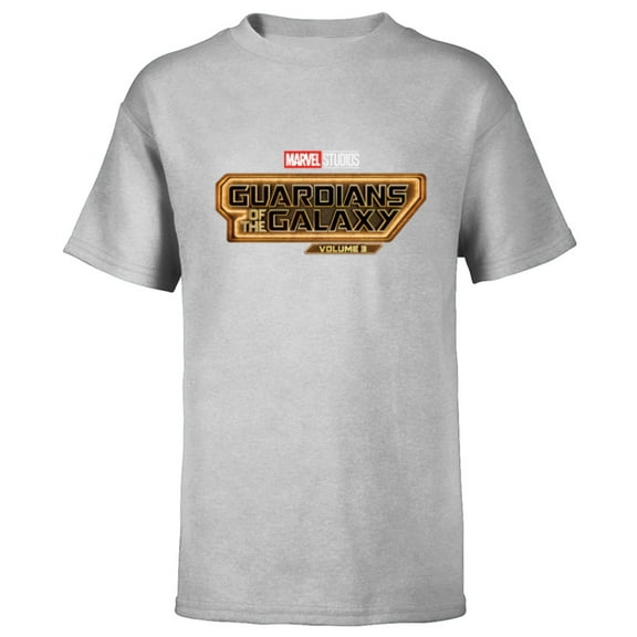 Marvel Guardians of the Galaxy Volume 3 Movie Logo - Short Sleeve T-Shirt for Kids - Customized-Athletic Heather
