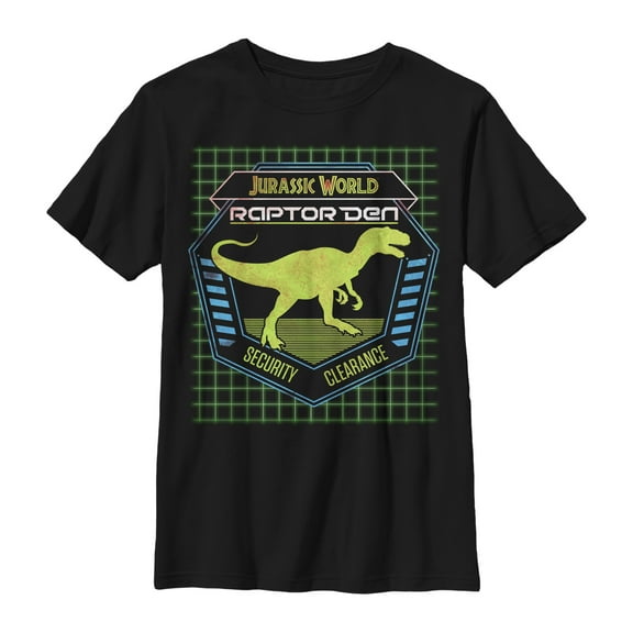 Boy's Jurassic World Raptor Den Graphic Tee Black X Large