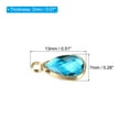 thumbnail image 2 of Uxcell Birthstone Charm Beads Drop Pendant, 10Pcs Birthstone 0.51 x 0.28", Light Blue, 2 of 5