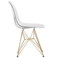 thumbnail image 4 of Silla auxiliar de comedor LeisureMod Cresco transparente con base dorada, 4 of 8