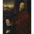 thumbnail image 2 of Follower of Jacopo Tintoretto 15x17 Black Ornate Wood Framed Double Matted Museum Art Print Titled - Andrea Renier and His Son Daniele (C. 1560-1566), 2 of 5