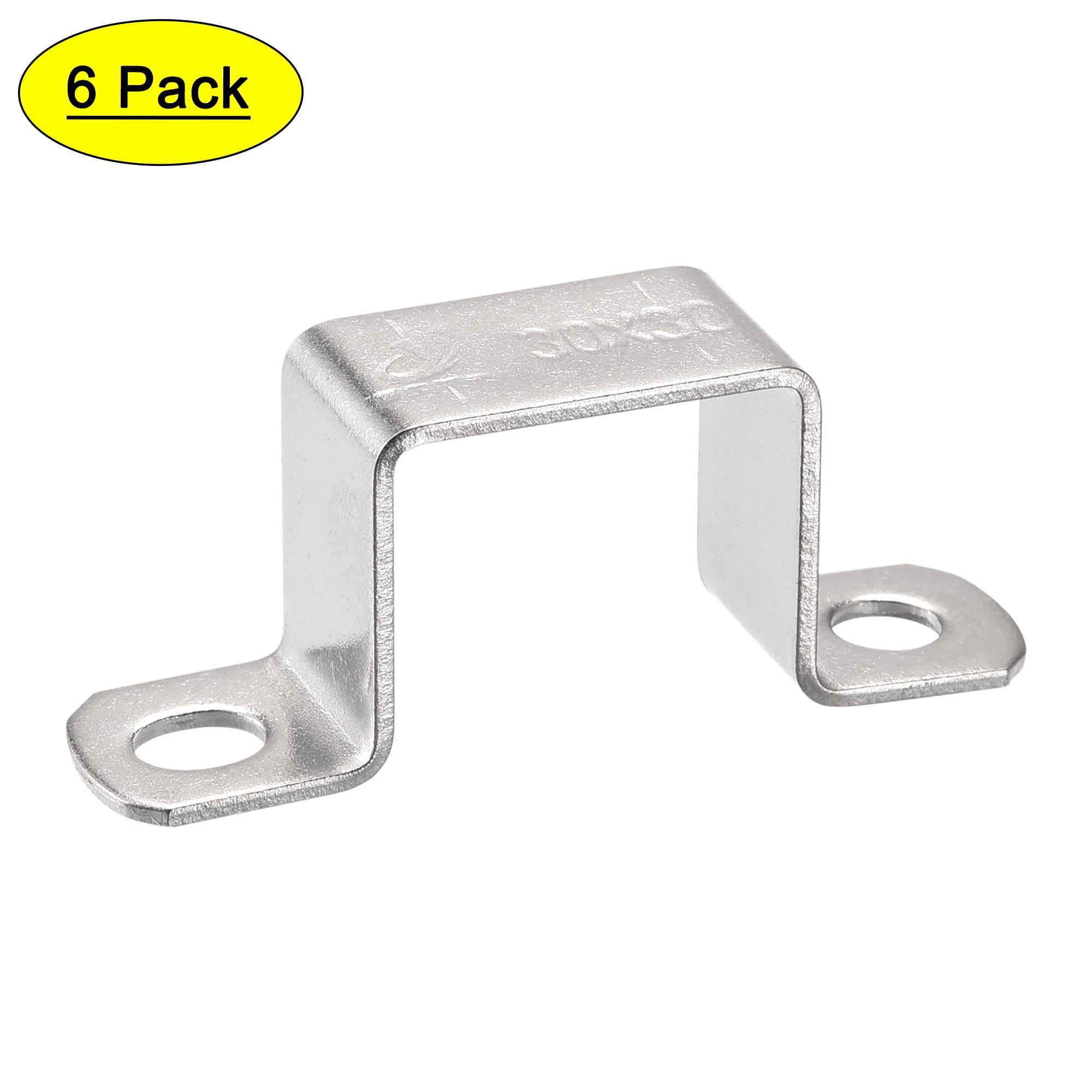 Uxcell 28 x 32mm 304 Stainless Steel U Shaped Connector Bracket 6 Pack