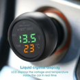 thumbnail image 2 of Voltímetro para coche, 3 en 1, carga rápida USB de 5 V y 2 A, voltímetro digital para coche, toma para termómetro, para carga de teléfono móvil de 12-24 V para coche, autobús, camión, 2 of 5