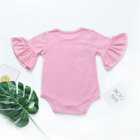 

Aayomet Baby Girl Clothes Rompers For Baby Boys Baby Girl Clothes Solid Ruffle Long Sleeve Romper Bodysuit Tops One Piece Jumpsuit Fall Winter Outfit Pink 18-24 Months