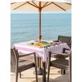 thumbnail image 3 of Outdoor Tablecloth with Umbrella Hole for Patio/Picnic/Party/Camping, Pink Flowers Waterproof Table Cloth Square Cover Washable, Spring Floral Summer Botanical Striped Farmhouse (60"x 60"), 3 of 8