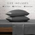 thumbnail image 5 of MR&HM Satin Sheet Set 4 Pcs, California King Size Silky Elegant Bed Sheets, with Flat Sheet, Deep Pocket Fitted Sheet for Mattress and Matching Satin Pillow Cases (California King Size, Dark Grey), 5 of 7