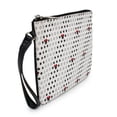 thumbnail image 2 of Disney Wallet, Single Pocket Wristlet, Minnie Mouse Head Icon and Dot Striping White Black Red, Vegan Leather, 2 of 6