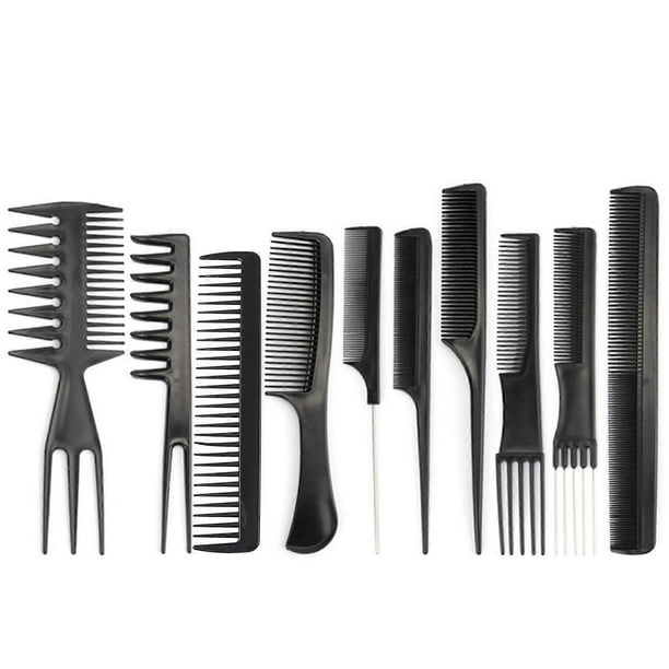 10pcs Hair Cutting Comb Barber Hair Styling Combs Wide Fine Teeth Set Anti Static Hairdressing Tool