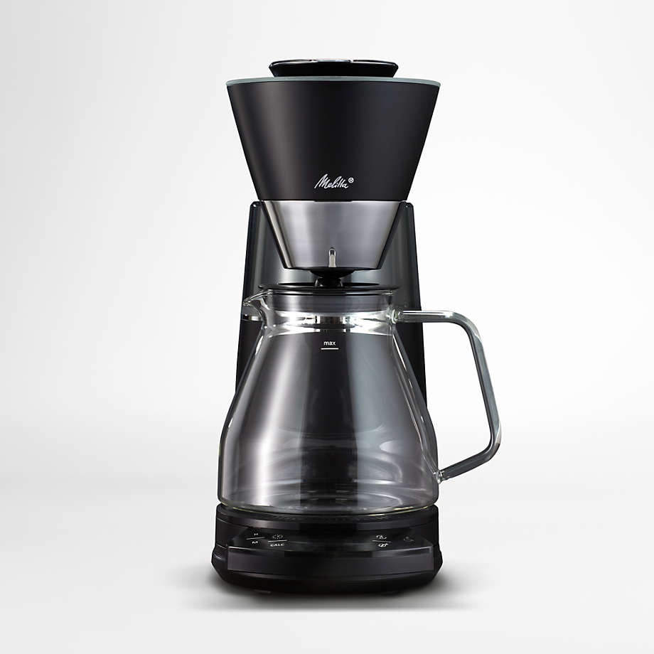 Vision 12- Cup Luxe Drip Coffee Maker with Revolving Dashboard Matte Black