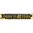 thumbnail image 2 of Cheers to 40 Years Gold Celebration Backdrop Stars Balloon Banner Party Background Decorations Milestone Anniversary Event Supplies, 2 of 8