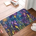 thumbnail image 4 of Balery Cosmic Purple Irises Felpudo de franela, resistente a las manchas y a la decoloración, para uso interior y exterior, fácil de limpiar, 40 x 60 cm, 4 of 7