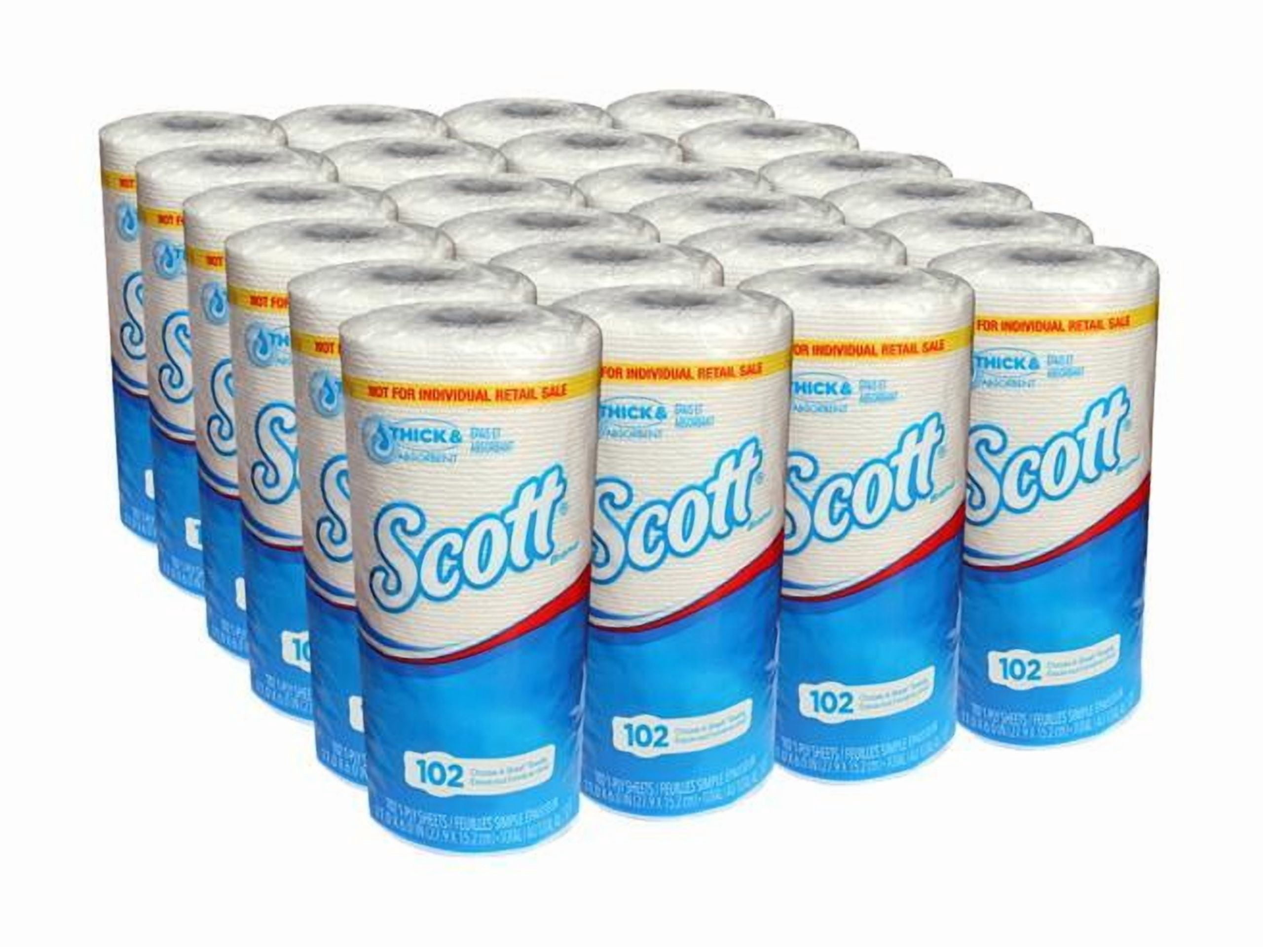 Choose-A-Sheet Mega Roll Paper Towels 1-Ply White 102/Roll 24 Per Each Carton | 1 Carton of: 24