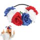 thumbnail image 1 of Diadema azul, roja y blanca, adornos para el cabello para niñas, banda elástica para la cabeza, accesorios hawaianos para el cabello, 1 of 5