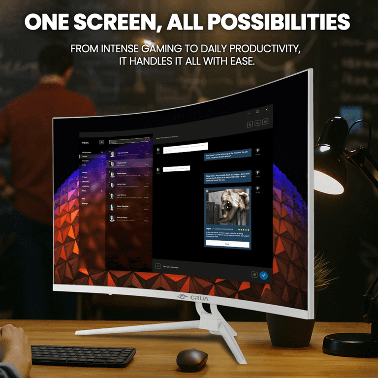 CRUA, Gaming Monitor, 32 inch, 4K UHD, 160Hz, Curved - Walmart.com