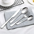 thumbnail image 3 of 20 Piece - Silverware Flatware Cutlery Set, Service for 5, Included Knife/Fork/Spoon, Silver Tableware Set, 3 of 7
