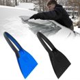 thumbnail image 1 of Raspadores de hielo de silicona para coche, 2 piezas, raspador de hielo para coche, raspador de nieve para limpiar vidrios y ventanas de coche, raspador de hielo para coches SUV azul x negro, 1 of 5