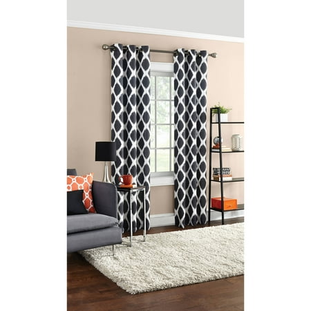 Mainstays Textured Grommet Curtain Panel (Best Curtain Rods For Grommet Panels)
