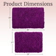 thumbnail image 6 of Somerset Home 2 Piece Memory Foam Bath Mat - Purple, 6 of 6