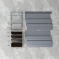 thumbnail image 5 of RST Brands Flow Wall 15 PC Plastic Slatwall Bin Shelf Hook Storage Set - Silver, 5 of 7