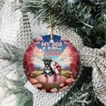 thumbnail image 3 of My Dog Is My Valentine Cute Pitbull in Gift Box Ceramic Round Ornament Terrier Dog Lover Home Tree Decor - 03006, 3 of 5