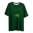 thumbnail image 3 of Xuyuer Women's St. Patrick's Day Print Plus Size Round Neck Short Sleeve Spring/Summer Base Layer T-Shirt, 3 of 4