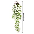 thumbnail image 3 of Guirnalda de flores colgantes de glicina artificial para arco de boda, pared, jardín, valla, decoración de interior y exterior, púrpura y blanco, 85 cm, 3 of 6
