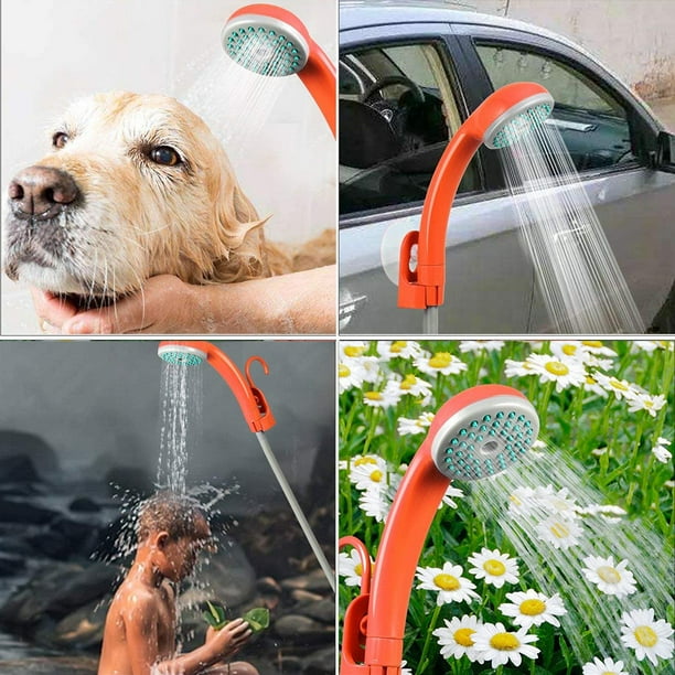 Portable Camping Shower Shower Head with Water Pump, 2200mAh