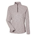 thumbnail image 4 of North End NE415W Women's Eclipse Jacquard Quarter-Zip Pullover-Burgundy Heather-XS, 4 of 6