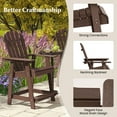 thumbnail image 2 of Resenkos Folding Adirondack Chair, HDPE Patio Chair with Armrest and Footrest for Indoor Outdoor-Brown,Patio Chairs, Lawn Chairs for Deck, Backyard, Garden, 2 of 7