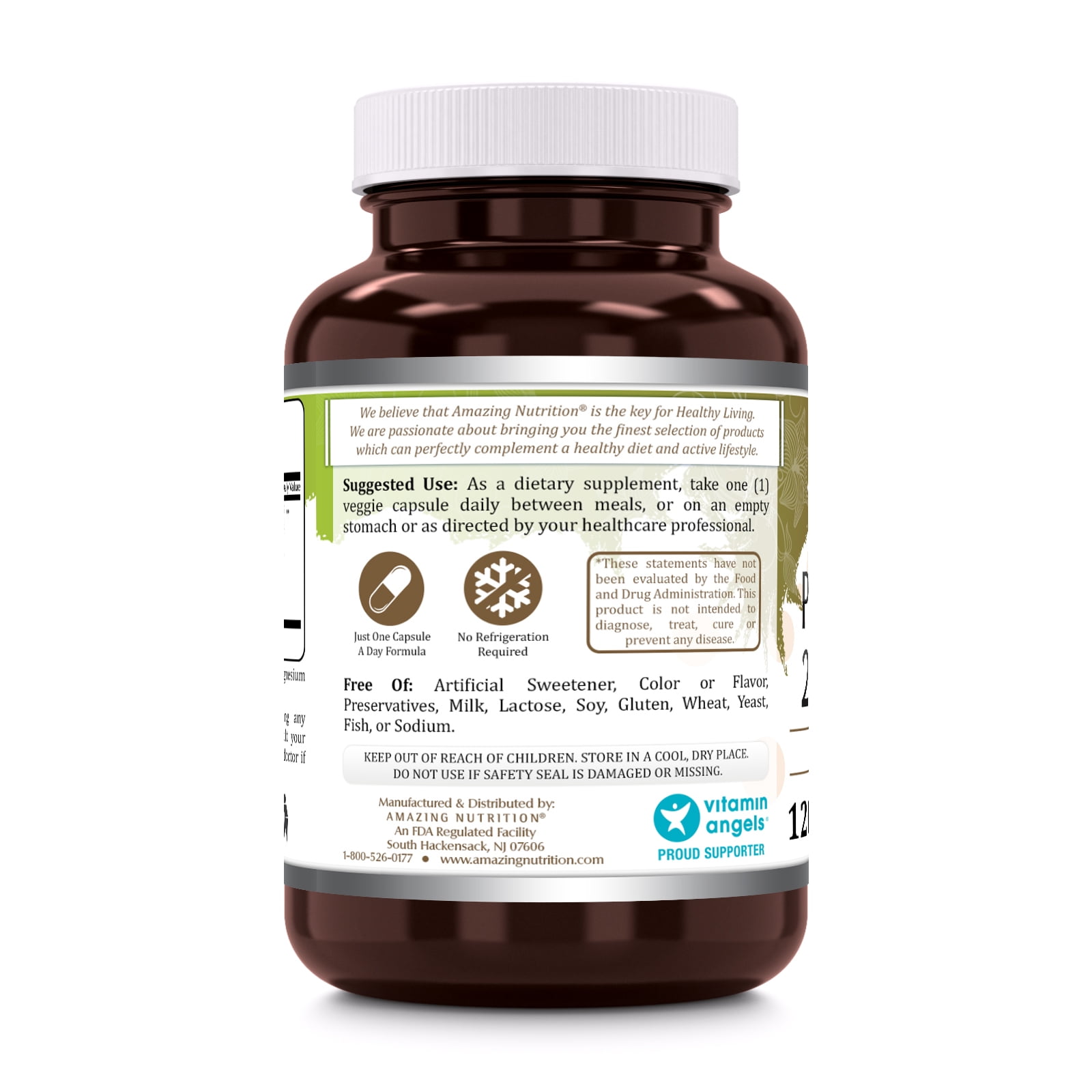 Amazing Flora Probiotic 10 Best Probiotics Strains 25 Billion 120 Veggie Capsules Supplement | Supports Better Digestive & Gut Health | Non-GMO | Gluten Free | Suitable for Vegetarians | Made in USA