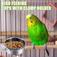 thumbnail image 6 of Wizlet Stainless Steel Bird Feeding Bowls, Small Bird Feeding Cup, Stainless Steel Parrot Food Bowl Cage with Holder, Parrot Cage Water Feeder, Pet Cage Cup Holder (D 16*6cm), 6 of 6