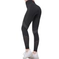 thumbnail image 4 of Las mujeres hacen ejercicio con pantalones de yoga de cintura alta y pantalones de yoga de ejercicio, corren y montan con M negra todos los días., 4 of 10