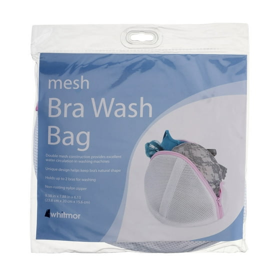 Whitmor Mesh Bra Wash Bag White