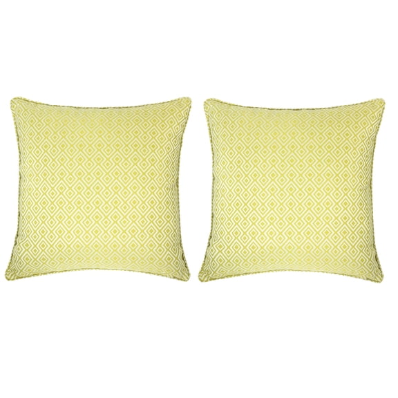 Jackie Green Geometric Polyester 20 in. x 20 in. Throw Pillow (Set of 2)