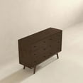 thumbnail image 5 of Francesca Modern Bedroom 6 Drawers Dressers in Solid Wood Walnut Brown, 5 of 8