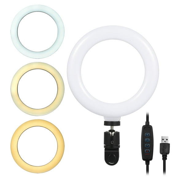 6'' Ring Light for Laptop, Computer Clip Video Fill Light Conference Ring Beauty Live Light for Zoom Meetings,Makeup,Selfie,Tiktok,(Dimmable & USB Powered)