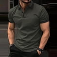 thumbnail image 2 of Men's Polo Shirts Short Sleeve Casual Solid Colors Summer Golf Tops 3 Buttons, M, 2 of 4