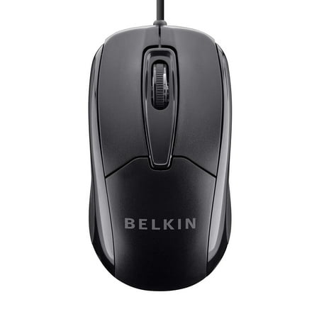Belkin 3-Button Wired USB Optical Ergonomic Mouse with 5-Foot