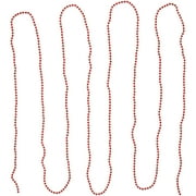 Northlight 15' Shiny Crimson Red Beaded Christmas Garland - Unlit