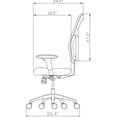 thumbnail image 4 of Lorell, Mid Back Executive Chair, 1 Each, 4 of 4
