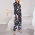 thumbnail image 3 of Sikiie Elegant ice skates snowflakes A Pajamas for Women Set, Womens Pajama Sets, Lounge Sets for Women, 2pjs for Women-Medium, 3 of 7