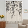thumbnail image 3 of Beige Black Branches Sheer Curtains 63 Inches Long, Botanical Dead Tree Birds Light Filering Curtains, Breathable Simi Curtain Privacy Drapes for Living Room Bedroom Lightweight Window Treatment, 3 of 9