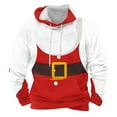 thumbnail image 3 of Men's Big & Tall Christmas Hoodie 3D Novelty Pullover Graphic Sweatshirt Long Sleeve Xmas Holiday Tops, 3 of 6