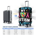 thumbnail image 5 of Haiem I Love My Autism Luggage Cover Printed Suitcase Covers for Luggage Elastic Washable Suitcase Protector Fits 18-32 Inch Luggage-X-Large, 5 of 8