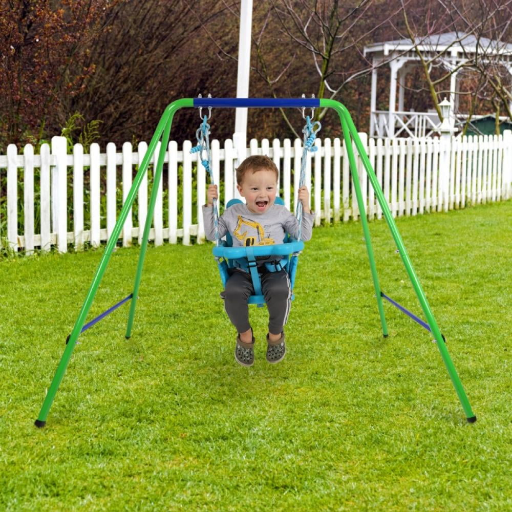 Kid Swing Set Toddler Baby Indoor Outdoor Playground Backyard Children Swingset 