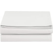 Elegant Comfort 1500 Premium Hotel Quality 1-Piece Flat Sheet, Softest Quality Microfiber - Twin White