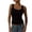 Black, variant on Women's Seamless Comfort Bras Square Neck Wireless Bralette Solid Color Soft Breathable Everyday Wear Light Support Sleep Bra